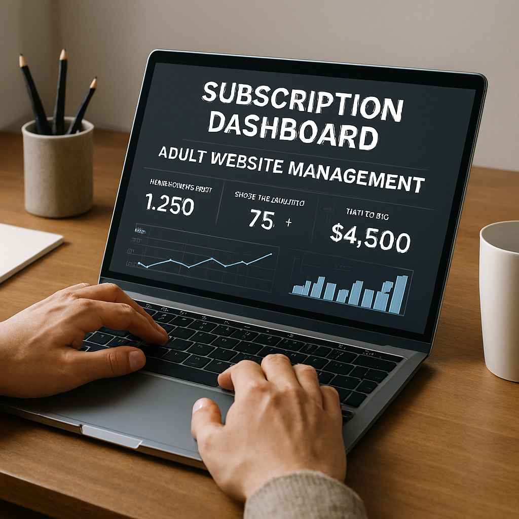 Graphic showing pricing charts and fee breakdown for adult site payment processing services