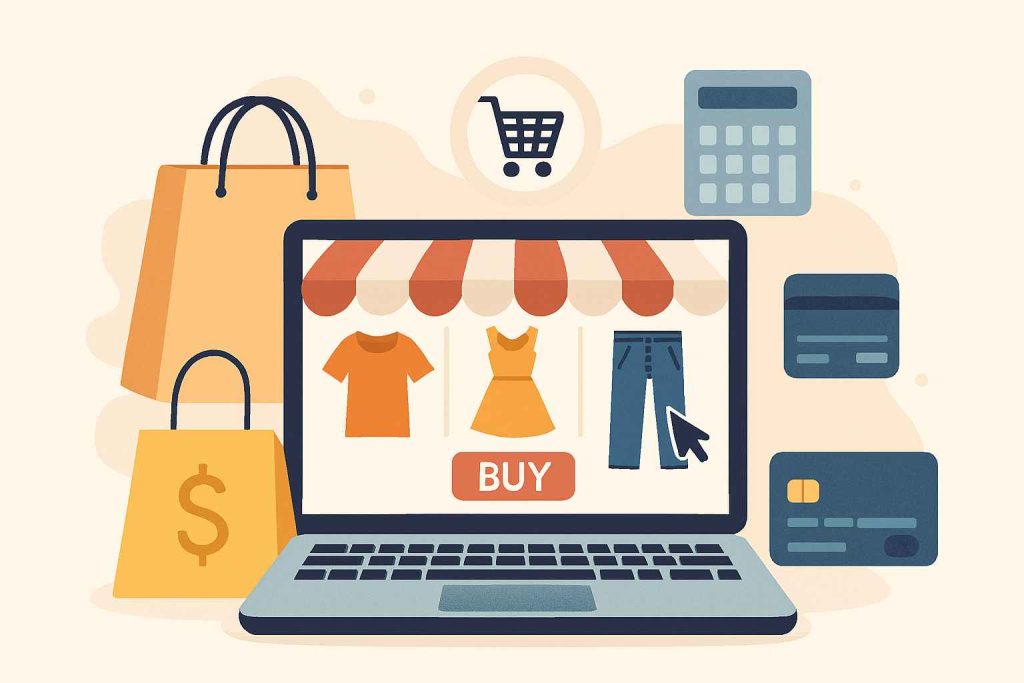 Clothing stores merchant account for secure online payments