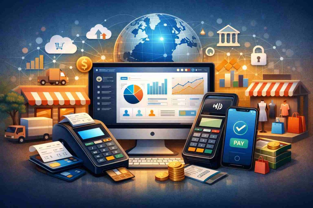 Merchant Management Systems dashboard showing payment processing analytics and transaction management